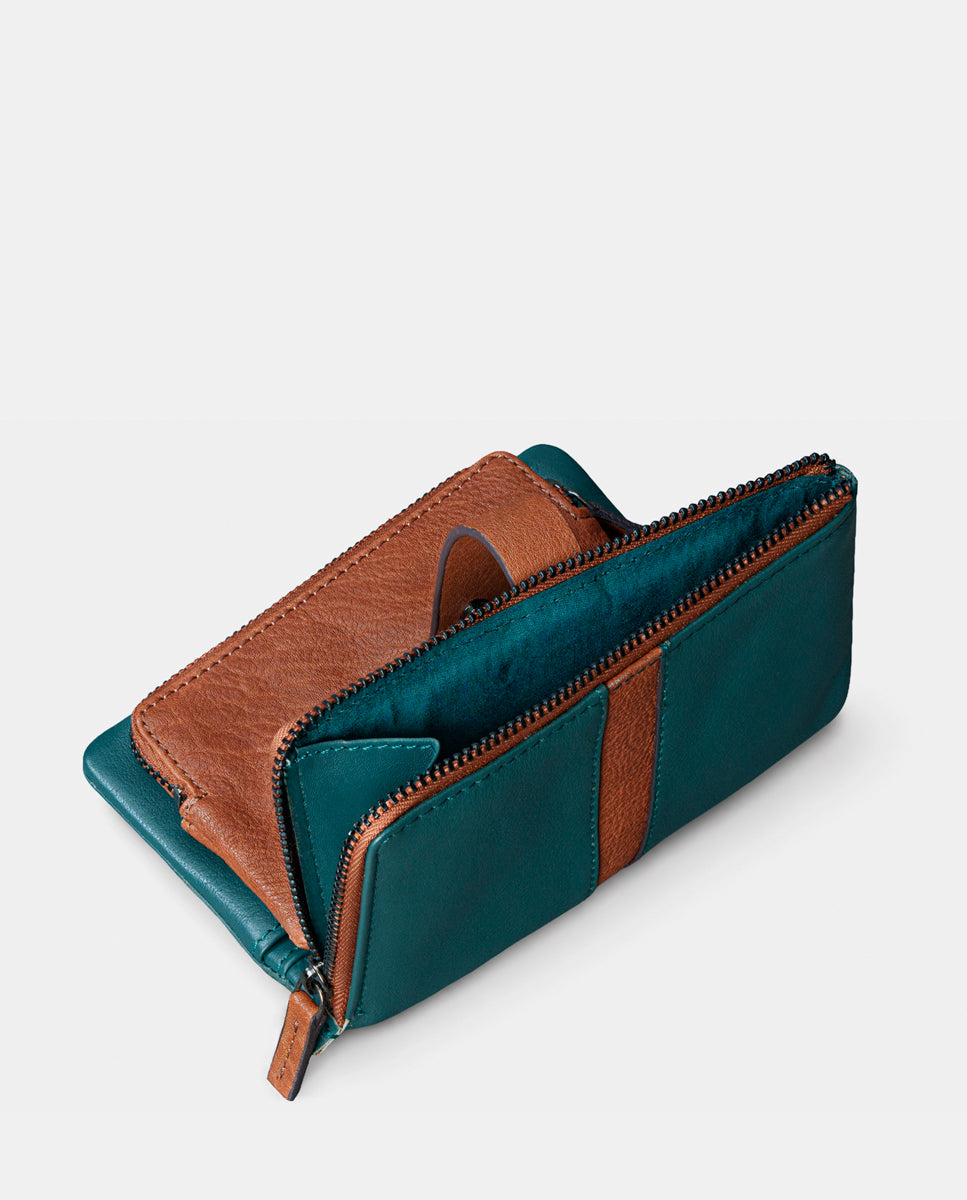 abbacino-cartera-mediana-mujer-piel-azul-bicolor image 3
