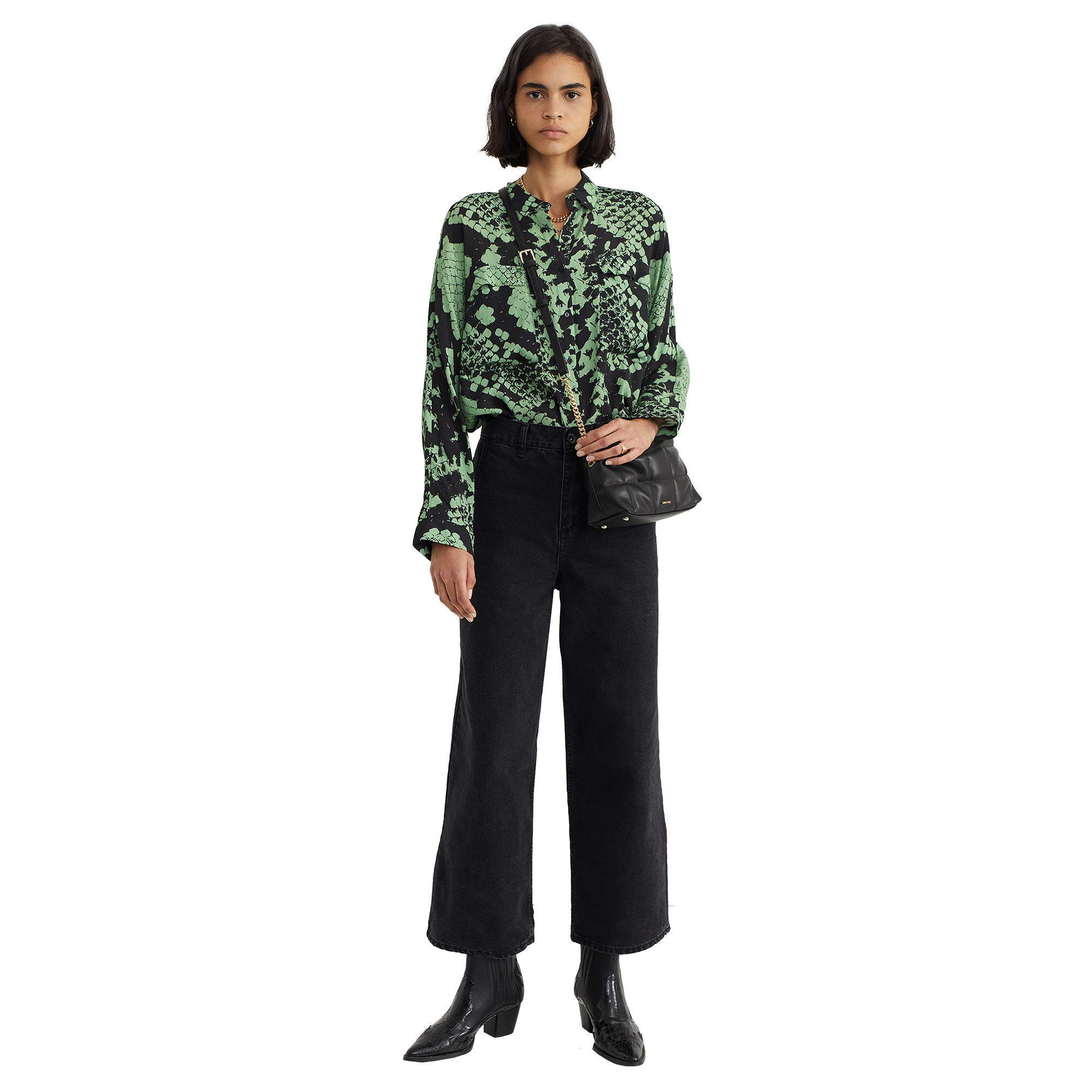 parfois-camisa-fluida-estampado-serpiente-para-mujer image 3
