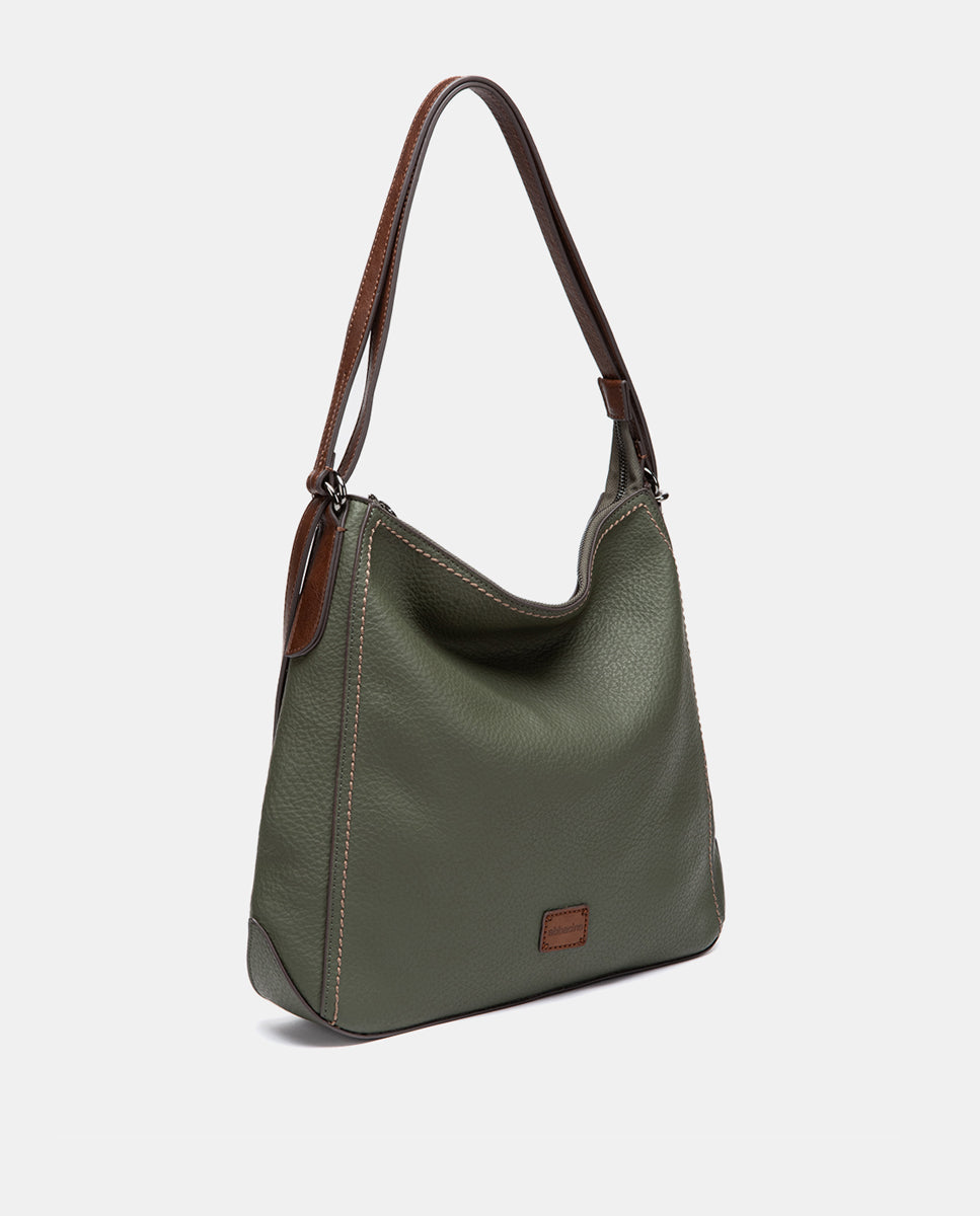 abbacino-bolso-multifuncional-reciclado-verde-convertible-a-mochila image 2