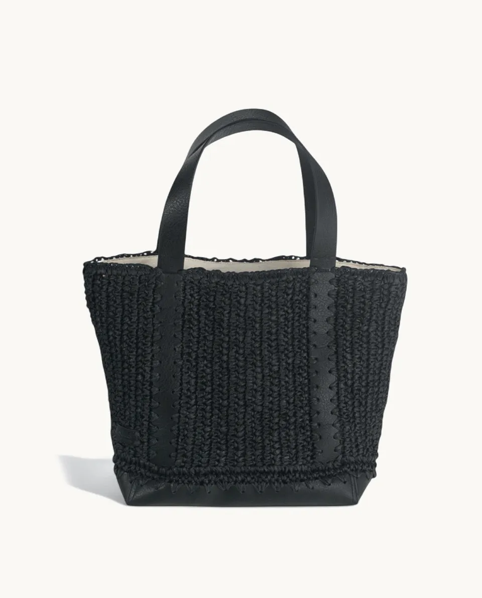 kbas-tote-de-fibra-natural-con-cremallera-color-negro image 1