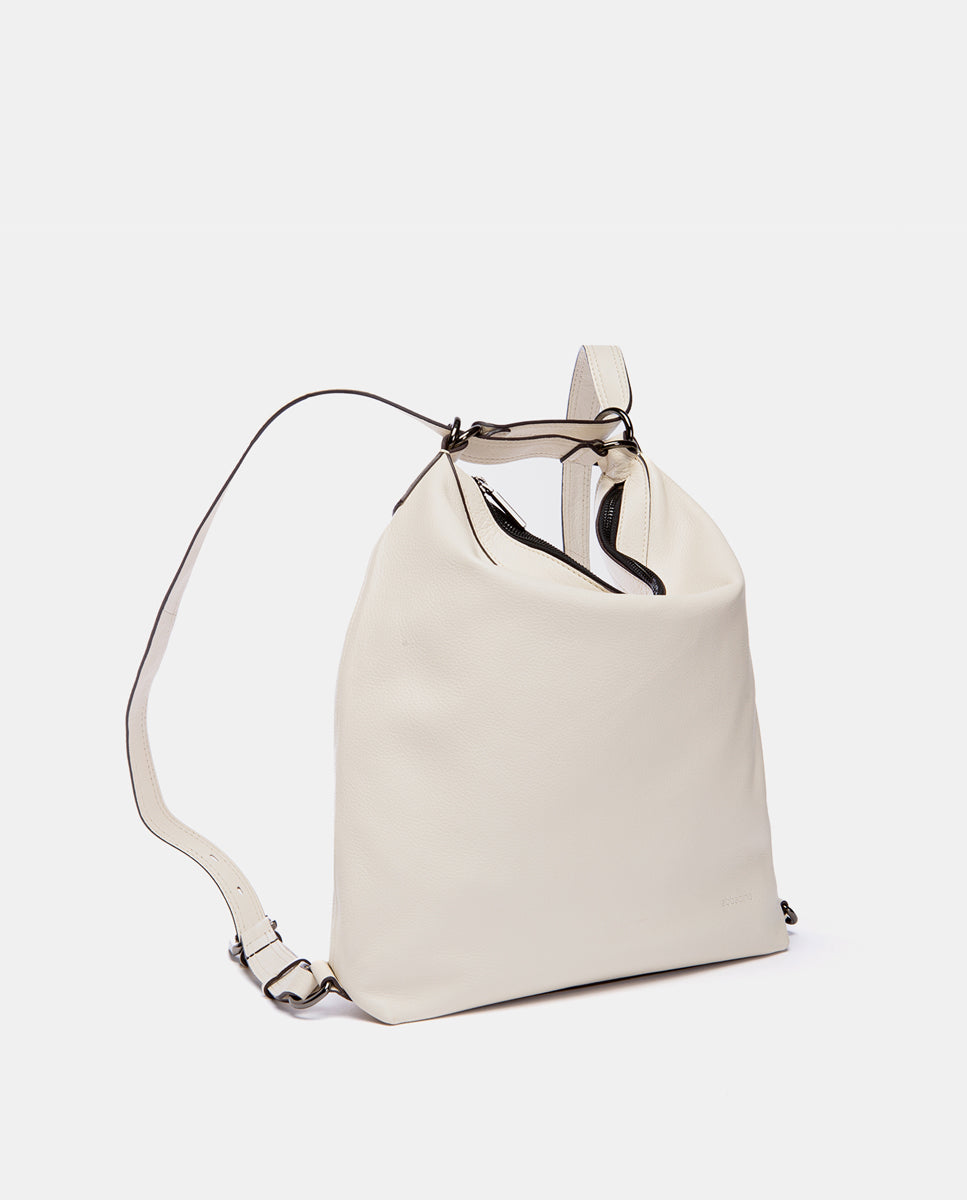 abbacino-bolso-mochila-mujer-piel-premium-beige-convertible image 4