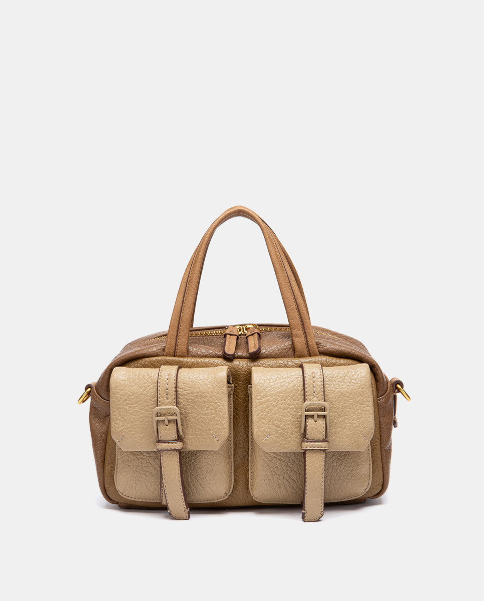 abbacino-bandolera-combinada-en-taupe-de-materiales-reciclados image 1