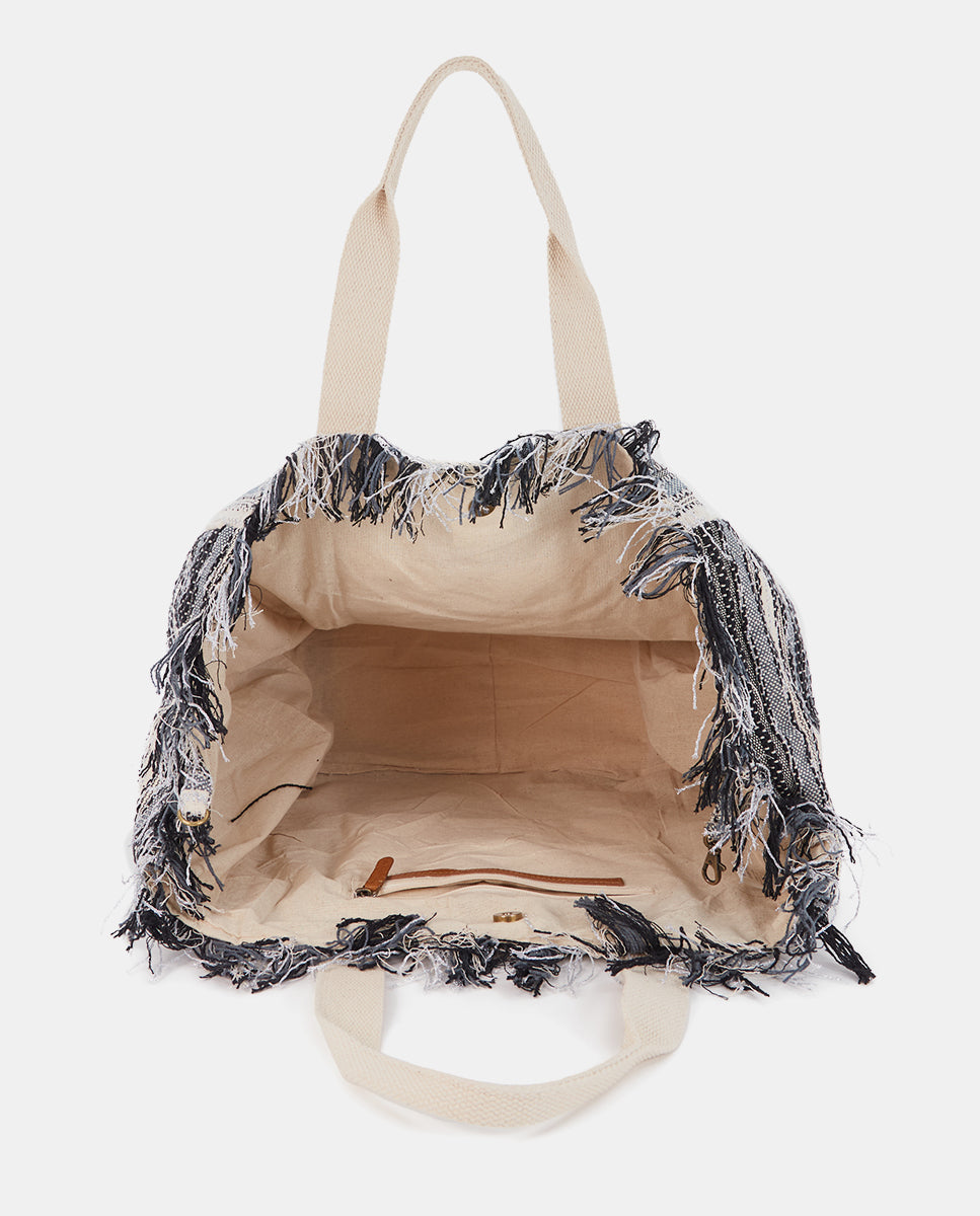 abbacino-bolsa-playa-mujer-algod-n-negro-bordada image 5