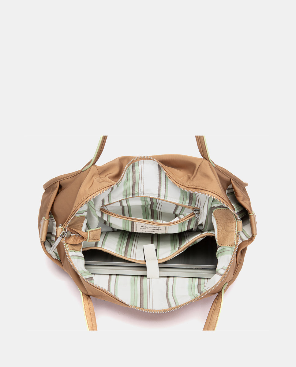 abbacino-bolso-de-hombro-tejido-camel-reciclado image 6