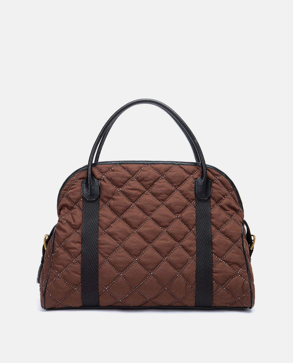 abbacino-bolso-de-mano-acolchado-marr-n-reciclado image 3