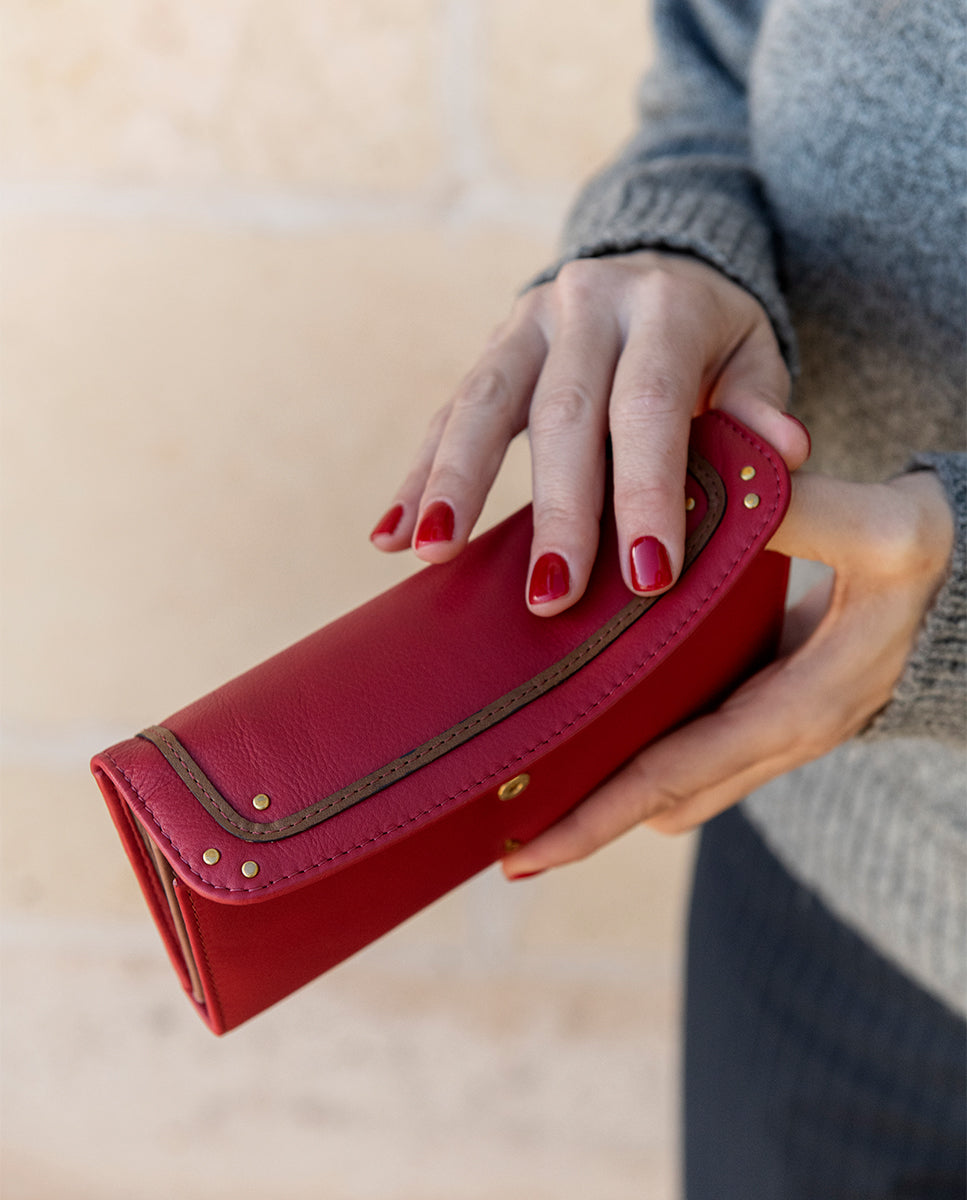 abbacino-cartera-grande-piel-roja-solapa image 3